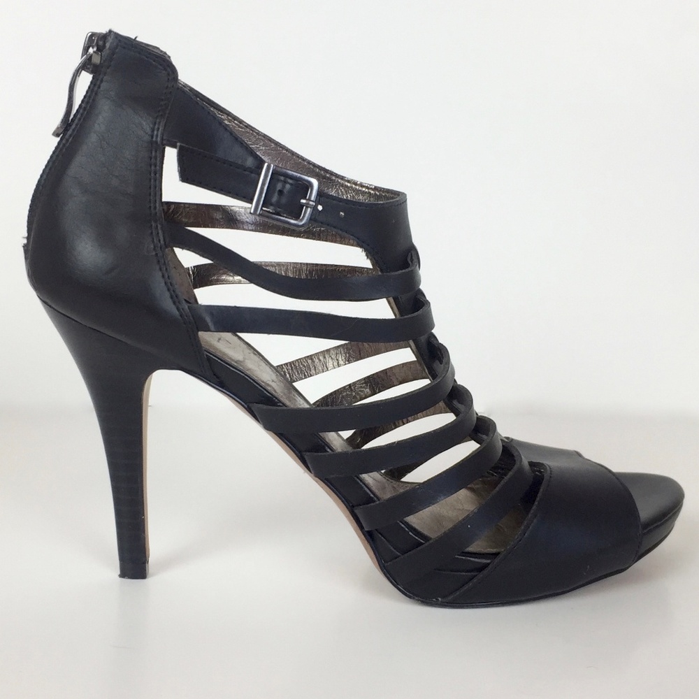 LOFT Bea Caged Gladiator Sandal Black Sz 9.5